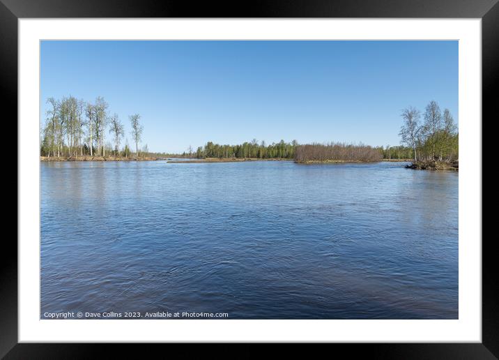 Looking south on the Susitna River from Willow Creek, Alaska, USA Framed Mounted Print by Dave Collins