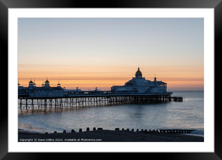 Sunrise over Eastbourne Pier, East Sussex, England Framed Mounted Print by Dave Collins