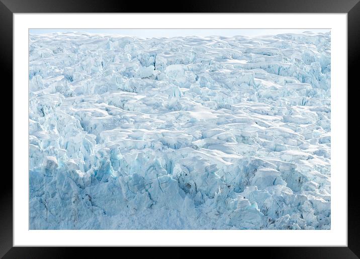 Outdoor The ice at the front of a glacier, Alaska, USA. Framed Mounted Print by Dave Collins