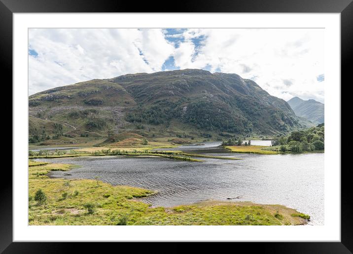 The north east shore of Loch Shiel from Glenfinnan, Highland, Scotland Framed Mounted Print by Dave Collins
