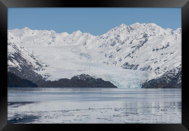 Yale Tidewater Glacier at the end of College Fjord, Alaska, USA Framed Print by Dave Collins