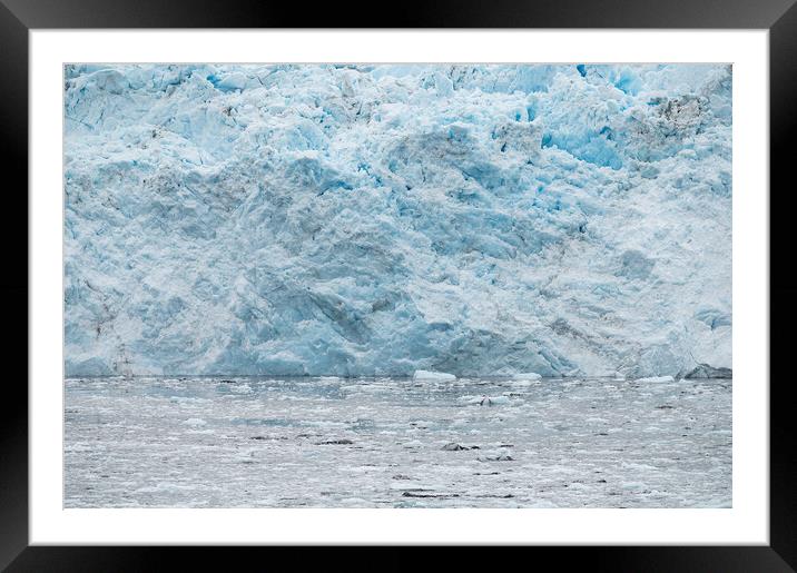 The ice at the front of a glacier, Alaska, USA. Framed Mounted Print by Dave Collins
