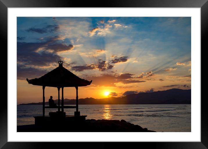 Contemplation at Sunset Framed Mounted Print by Dave Collins