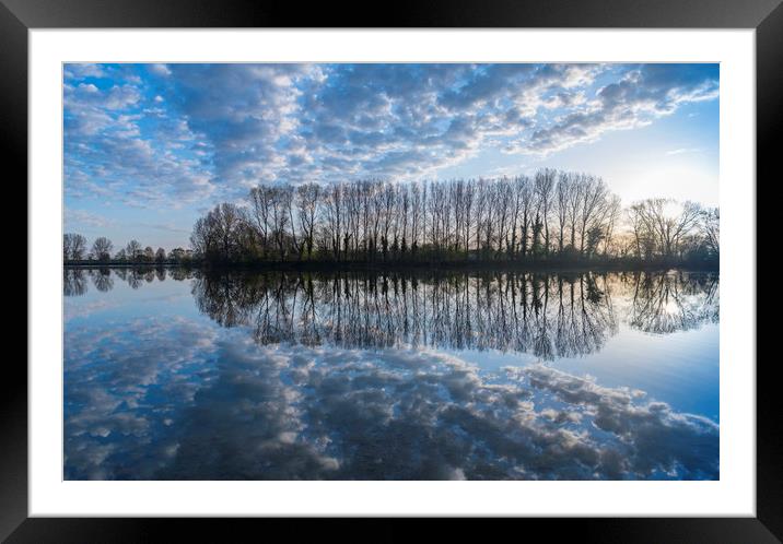 Reflections, Ellerton Park, Yorkshire Framed Mounted Print by Dave Collins