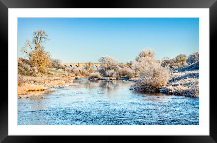 Teviot River on a Frosty Morning Framed Mounted Print by Dave Collins