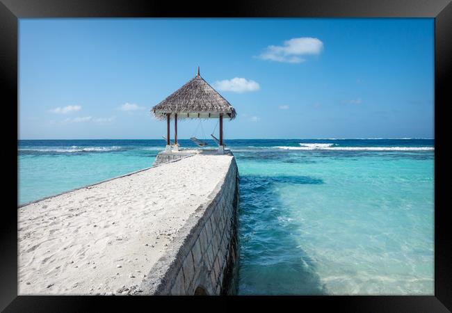 Helengeli Island, Maldives Framed Print by Dave Collins