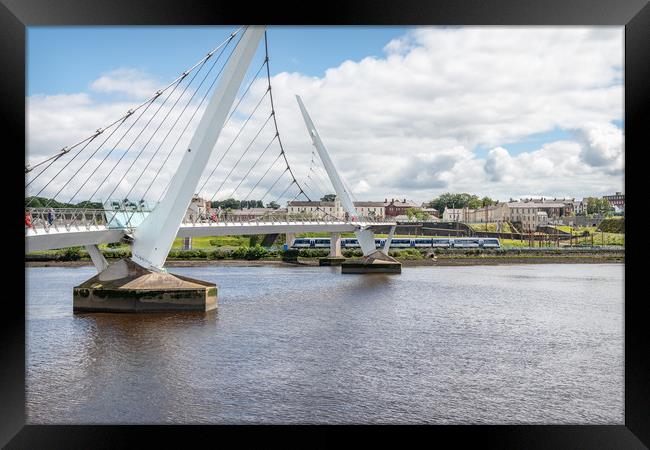 Peace Bridge, Londonderry, Derry, Northern Ireland Framed Print by Dave Collins