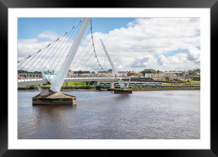 Peace Bridge, Londonderry, Derry, Northern Ireland Framed Mounted Print by Dave Collins