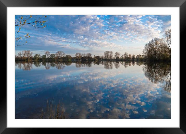 Reflections, Ellerton Park, Yorkshire, England Framed Mounted Print by Dave Collins