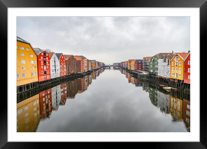 Trondheim, Norway Framed Mounted Print by Dave Collins