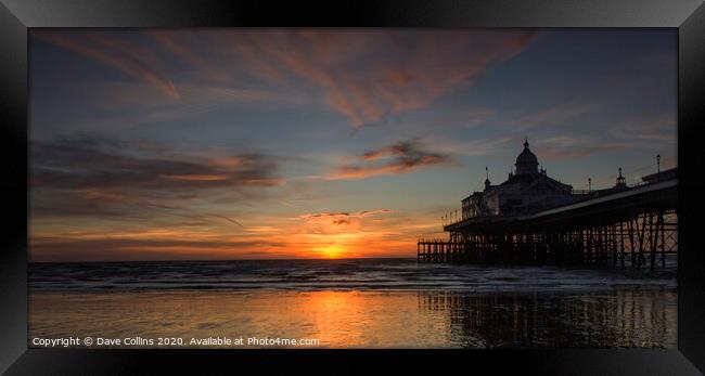 Sunrise at Eastbourne Pier, Sussex, England Framed Print by Dave Collins