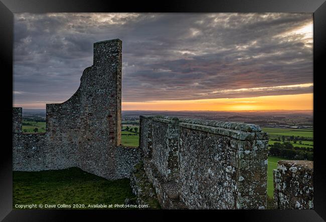Sunrise from Hume Castle, Scotland, Hume, Scotland Framed Print by Dave Collins