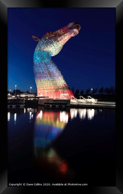 Colours of the Kelpies, Falkirk, Scotland Framed Print by Dave Collins