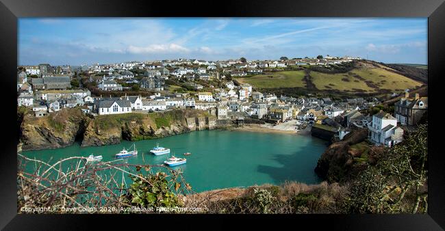 View of Port Issac, Cornwall, England Framed Print by Dave Collins