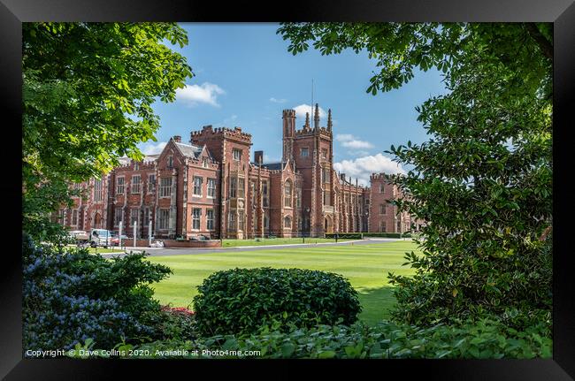 The Lanyon Building, Queen's University, Belfast,  Framed Print by Dave Collins