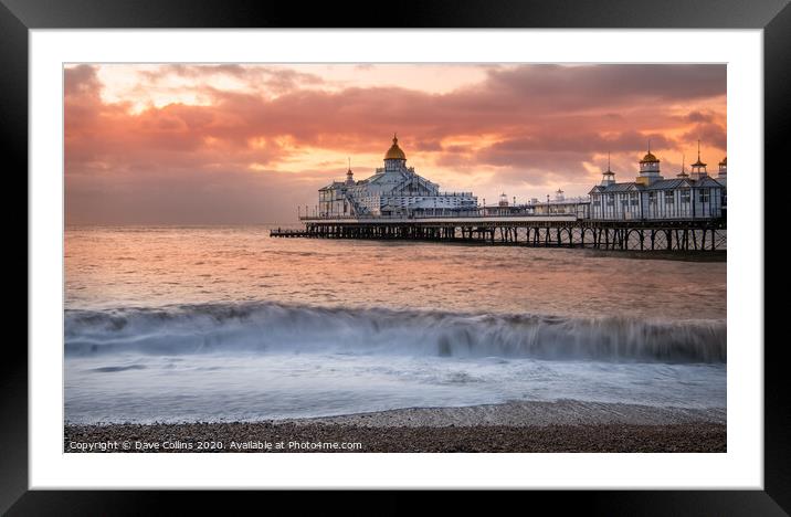 Sunrise, Eastbourne Pier, Sussex, England Framed Mounted Print by Dave Collins