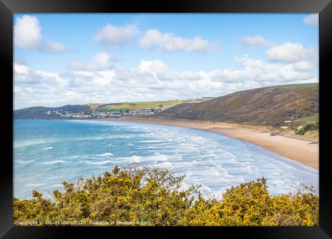 Putsborough and Woolacombe Beach Framed Print by Dave Collins