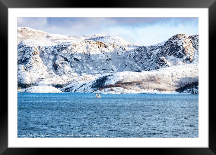 Winter Fishing, Norway Framed Mounted Print by Dave Collins
