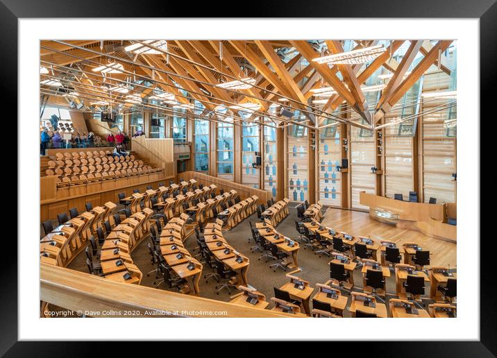 Scottish Parliament Debating Chamber Framed Mounted Print by Dave Collins