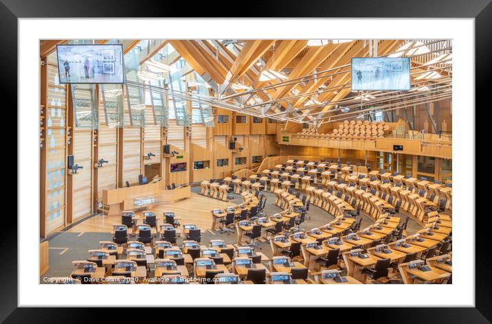 Scottish Parliament Debating Chamber Framed Mounted Print by Dave Collins
