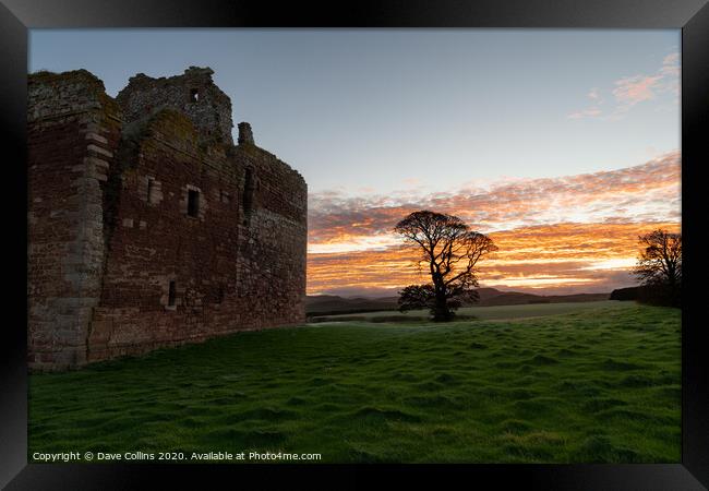 Cessford Castle Remains at Dawn, Cessford, Scotland Framed Print by Dave Collins