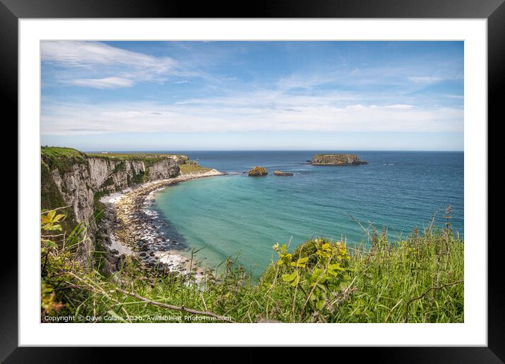 Sheep Island, Carrick-a-Rede, Ballintoy, Co Antrim Framed Mounted Print by Dave Collins