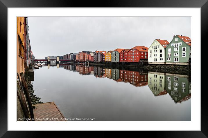 Trondheim, Norway Framed Mounted Print by Dave Collins