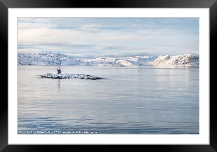 Norway Coast in Winter Framed Mounted Print by Dave Collins