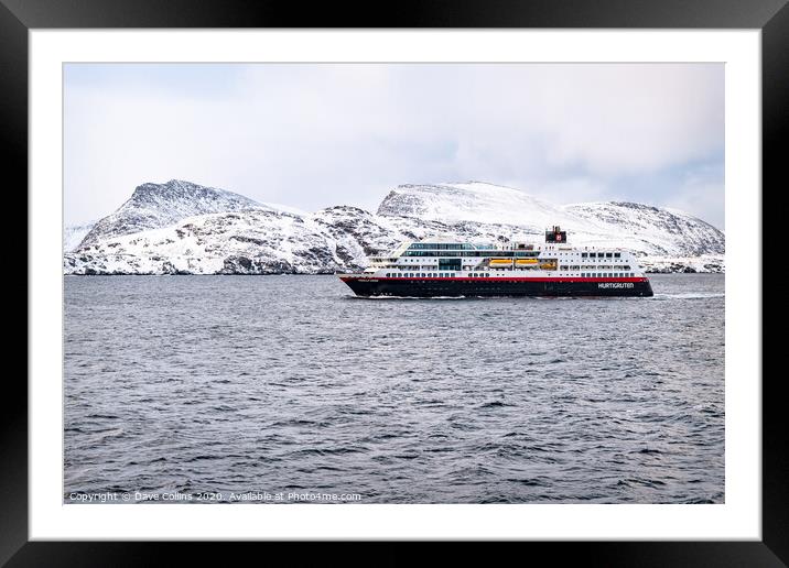 Hurtigruten Ship TrollFjord, Norway Framed Mounted Print by Dave Collins