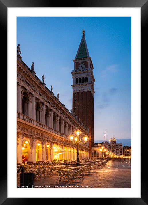 Piazza San Mark / Piazza St Mark, Venice, Italy Framed Mounted Print by Dave Collins