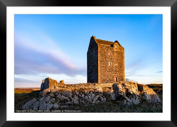 Smailholm Tower, Scottish Borders, UK Framed Mounted Print by Dave Collins
