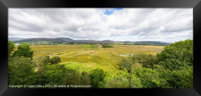 Panorama of RSPB Insh Marshes,  Highlands, Scotland Framed Print by Dave Collins