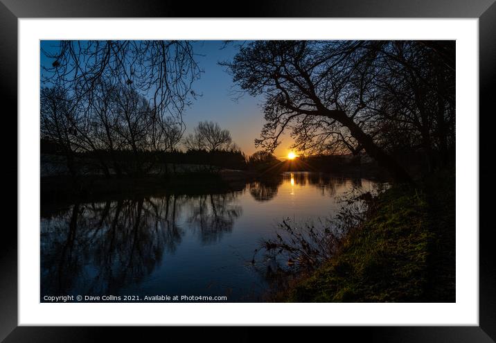 Teviot River at sunrise, Scottish Borders, UK Framed Mounted Print by Dave Collins