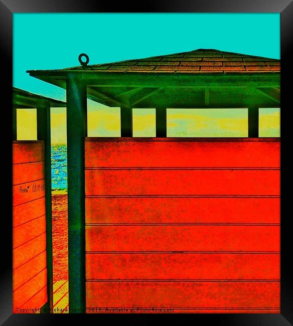 Beach huts Framed Print by Richard Harris