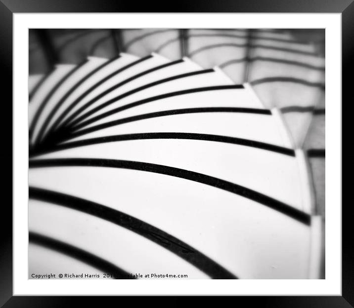 Spiral steps, Tate Britain Gallery, London Framed Mounted Print by Richard Harris