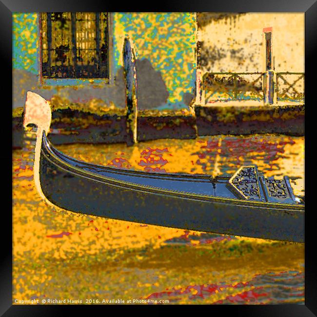Venetian Gondola Framed Print by Richard Harris
