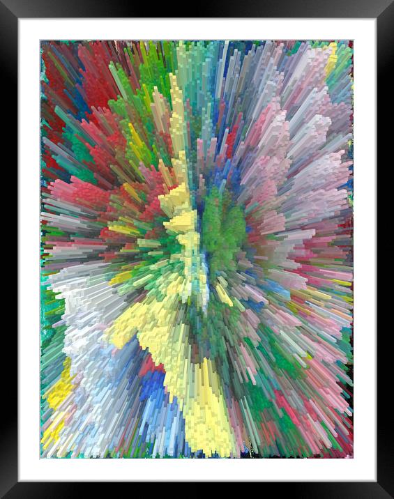 Abstract colorful pattern Framed Mounted Print by Larisa Siverina