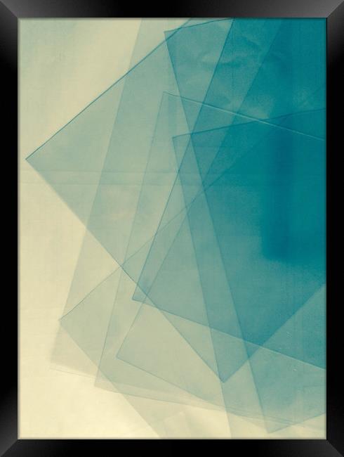 Transparent blue plastic Framed Print by Larisa Siverina