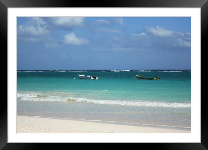 Carribean sea, Tulum, Mexico Framed Mounted Print by Larisa Siverina