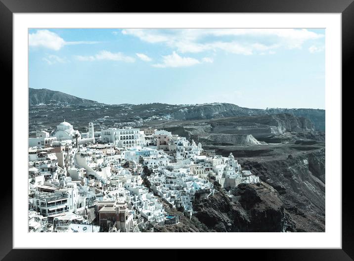 White city on a rocks Framed Mounted Print by Larisa Siverina