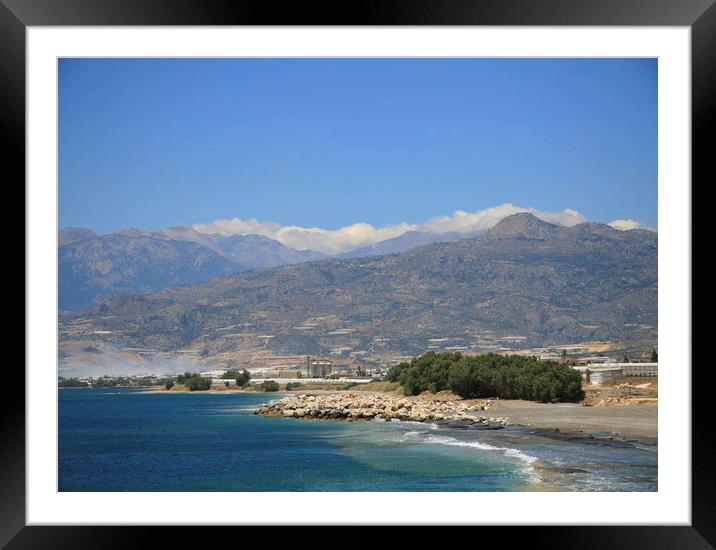 Island Crete, Mediterranean Sea, Greece Framed Mounted Print by Larisa Siverina