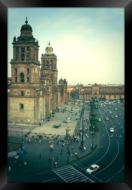Place Zocalo, centre of Mexico-city Framed Print by Larisa Siverina