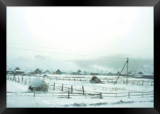 Rural winter landscape Framed Print by Larisa Siverina