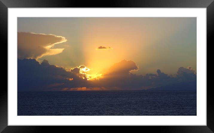 Sunset on the sea Framed Mounted Print by Larisa Siverina