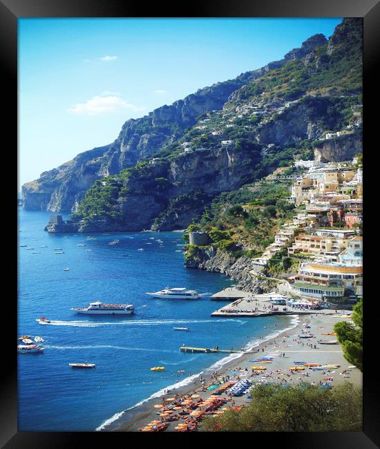 Positano, Amalfi coast, Italy Framed Print by Larisa Siverina