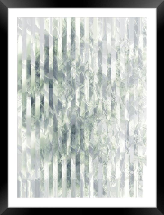 Abstract gray pattern Framed Mounted Print by Larisa Siverina