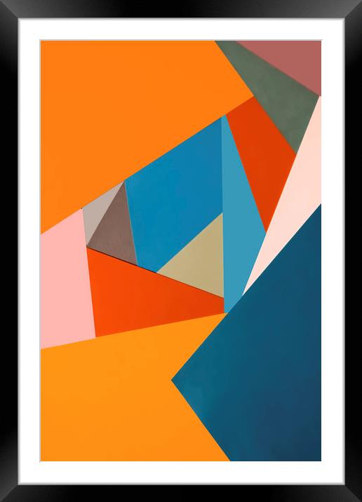 Abstract colorful paper pattern Framed Mounted Print by Larisa Siverina