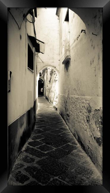 Old Italian street, Atrani, Italy Framed Print by Larisa Siverina