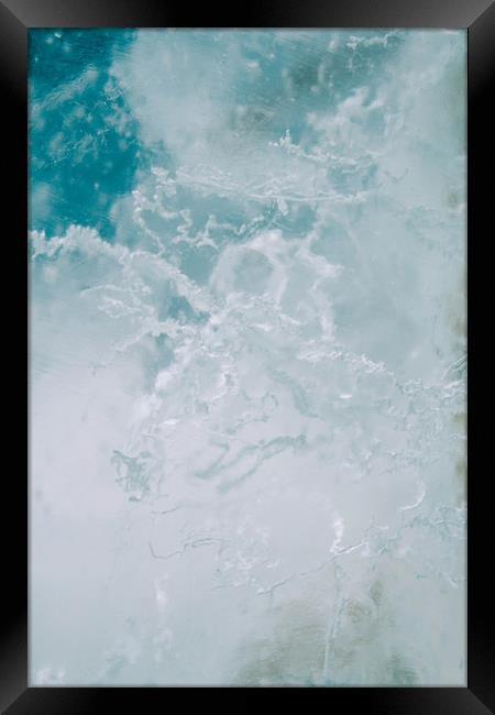 Ice blue transparent background Framed Print by Larisa Siverina