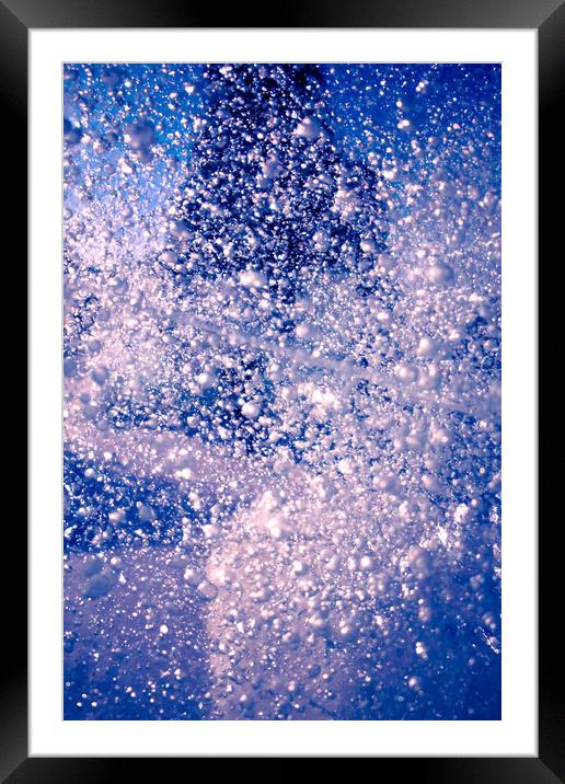 Ice blue transparent background Framed Mounted Print by Larisa Siverina